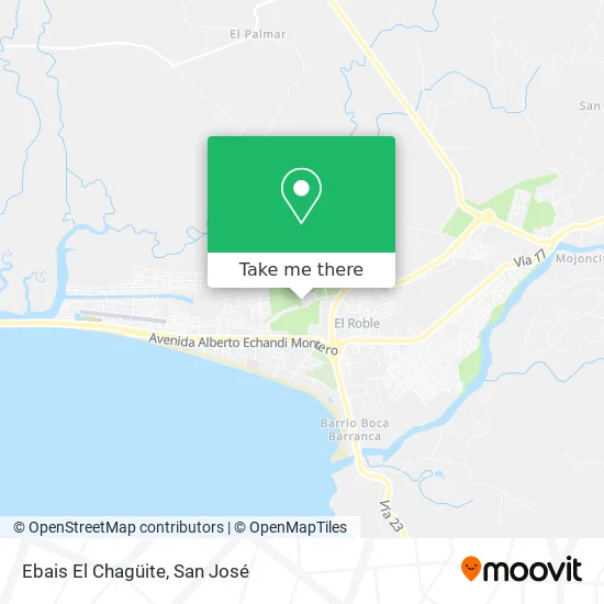 Ebais El Chagüite map