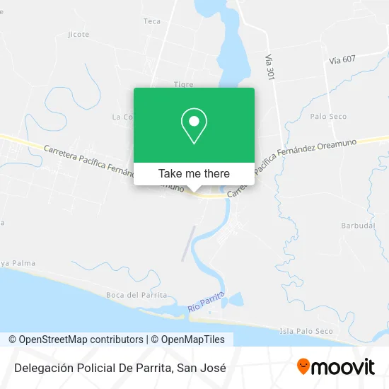 Delegación Policial De Parrita map