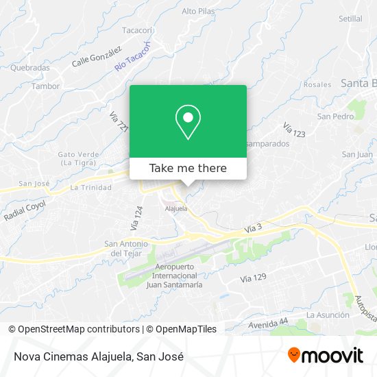 Mapa de Nova Cinemas Alajuela