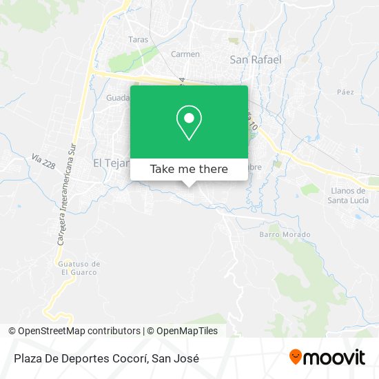 Plaza De Deportes Cocorí map