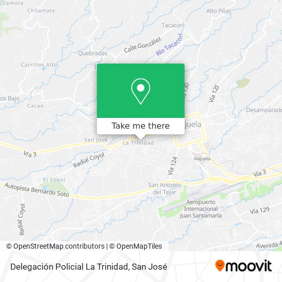 Mapa de Delegación Policial La Trinidad