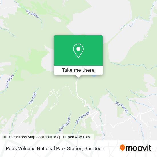 Poás Volcano National Park Station map