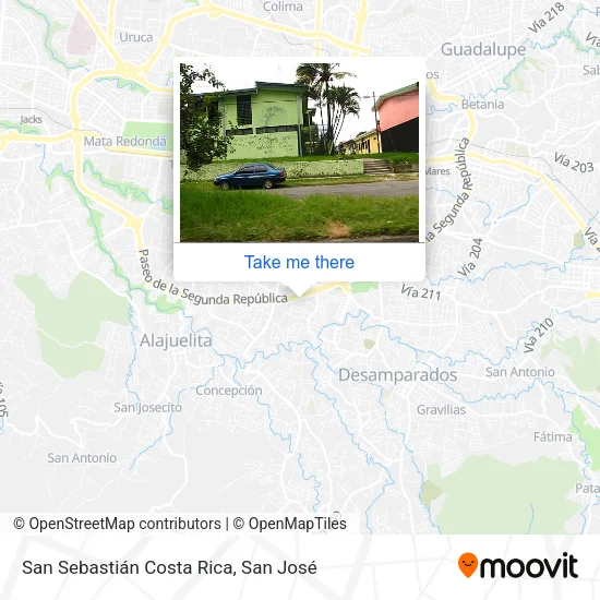 San Sebastián Costa Rica map