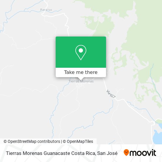Tierras Morenas Guanacaste Costa Rica map