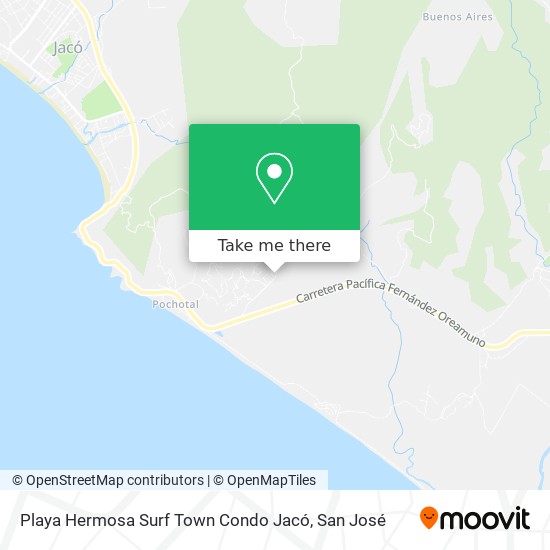 Playa Hermosa Surf Town Condo Jacó map