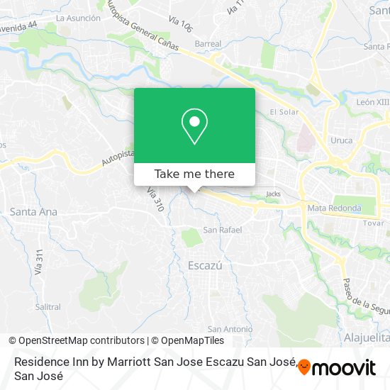 Residence Inn by Marriott San Jose Escazu San José map