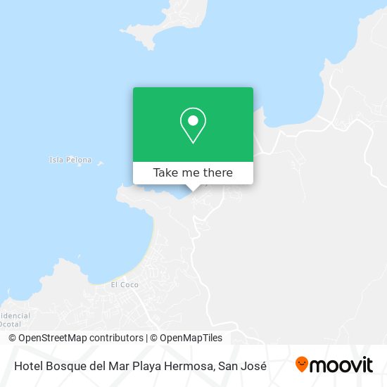 Mapa de Hotel Bosque del Mar Playa Hermosa