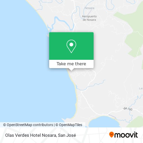 Olas Verdes Hotel Nosara map