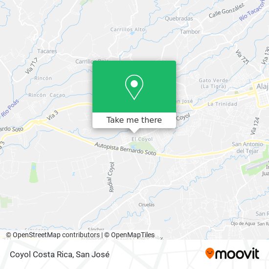 Coyol Costa Rica map