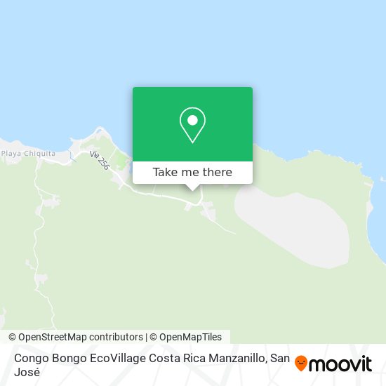 Mapa de Congo Bongo EcoVillage Costa Rica Manzanillo