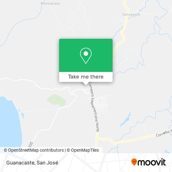 Mapa de Guanacaste