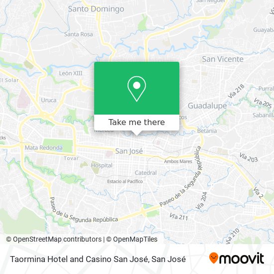 Mapa de Taormina Hotel and Casino San José