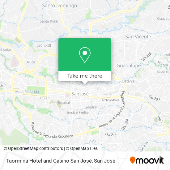 Mapa de Taormina Hotel and Casino San José