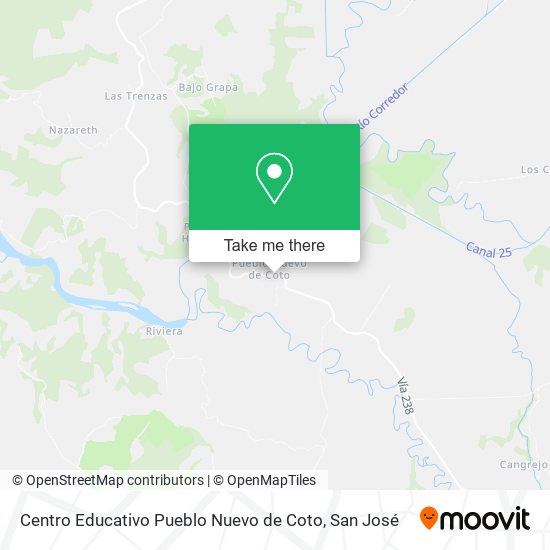 Mapa de Centro Educativo Pueblo Nuevo de Coto