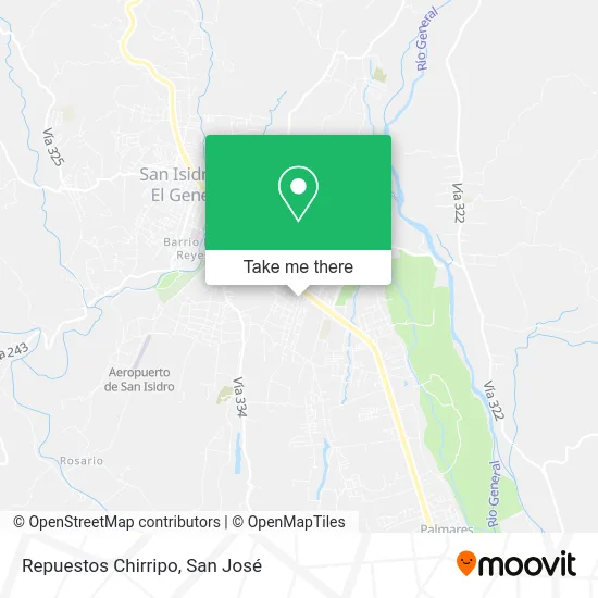 Repuestos Chirripo map