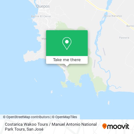 Costarica Wakoo Tours / Manuel Antonio National Park Tours map
