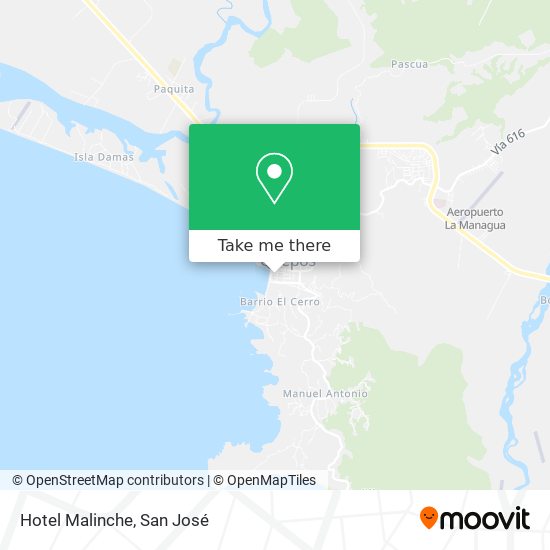 Mapa de Hotel Malinche