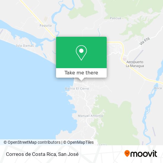 Correos de Costa Rica map