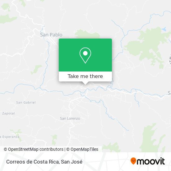 Correos de Costa Rica map