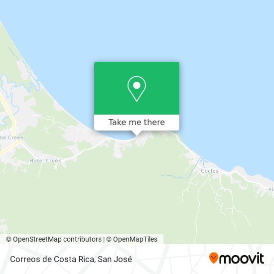 Correos de Costa Rica map