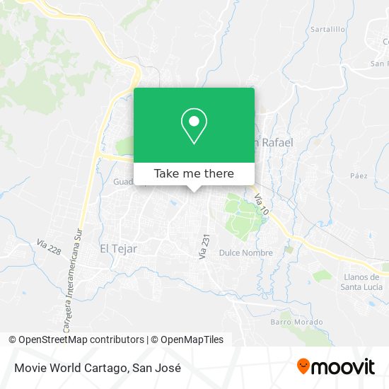 Mapa de Movie World Cartago