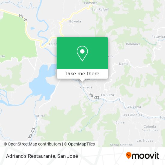 Mapa de Adriano's Restaurante