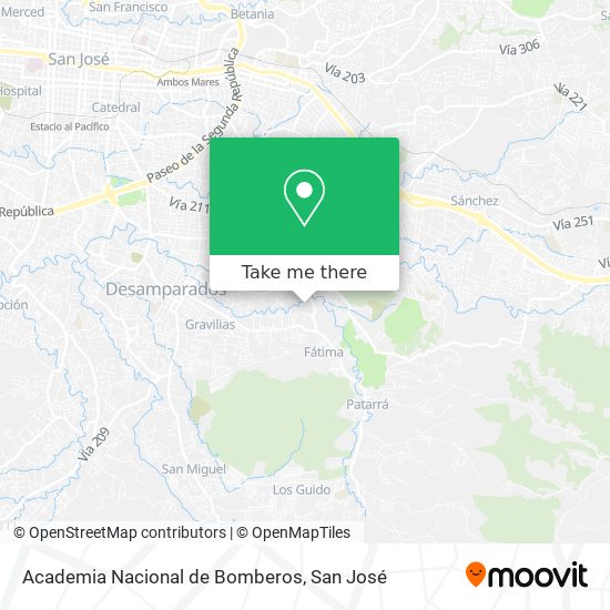 Academia Nacional de Bomberos map