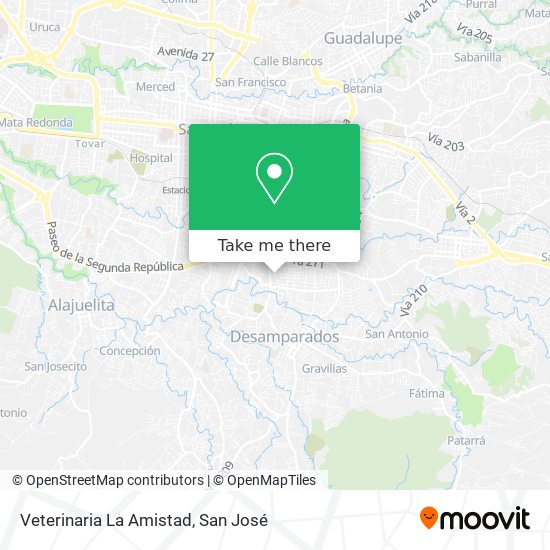 Veterinaria La Amistad map