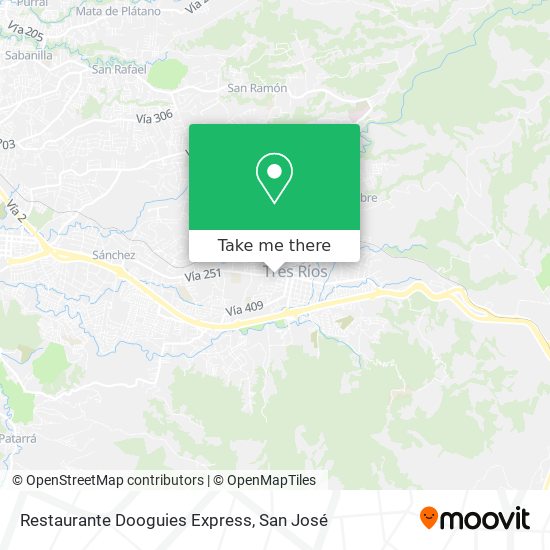 Mapa de Restaurante Dooguies Express