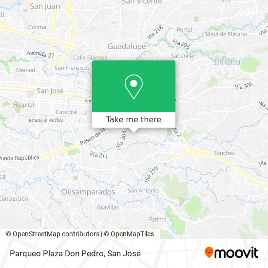 Mapa de Parqueo Plaza Don Pedro