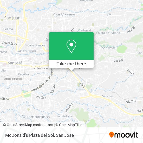 McDonald's Plaza del Sol map