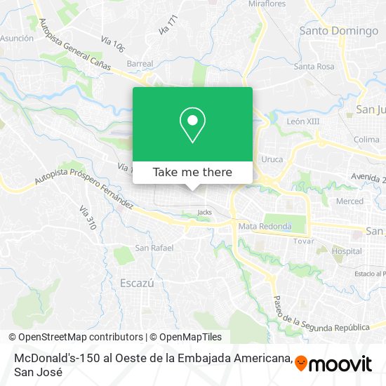 McDonald's-150 al Oeste de la Embajada Americana map