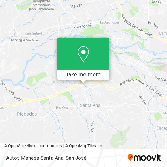 Autos Mahesa Santa Ana map