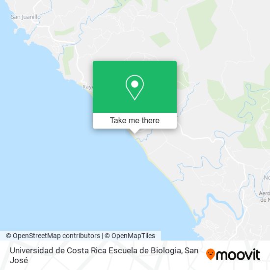 Universidad de Costa Rica Escuela de Biologia map