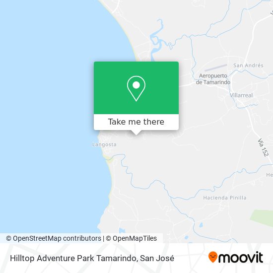 Mapa de Hilltop Adventure Park Tamarindo