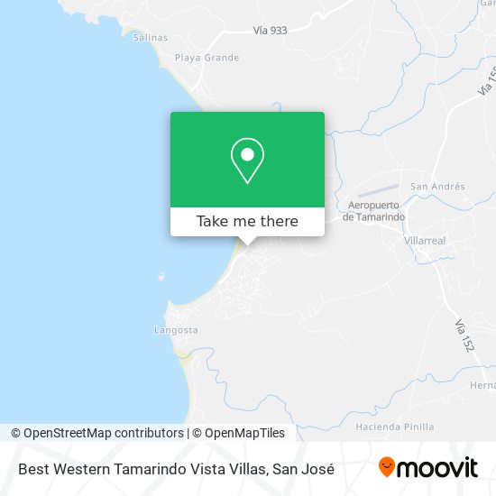 Mapa de Best Western Tamarindo Vista Villas