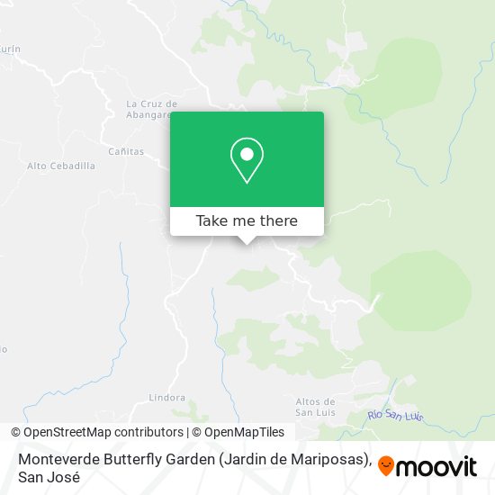 Mapa de Monteverde Butterfly Garden (Jardin de Mariposas)