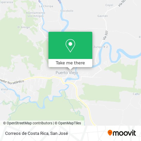 Correos de Costa Rica map