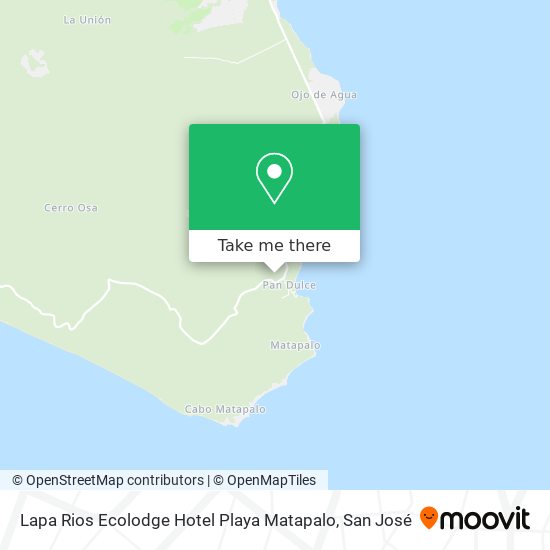 Mapa de Lapa Rios Ecolodge Hotel Playa Matapalo