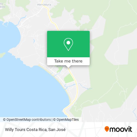 Mapa de Willy Tours Costa Rica