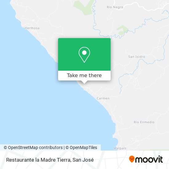 Mapa de Restaurante la Madre Tierra