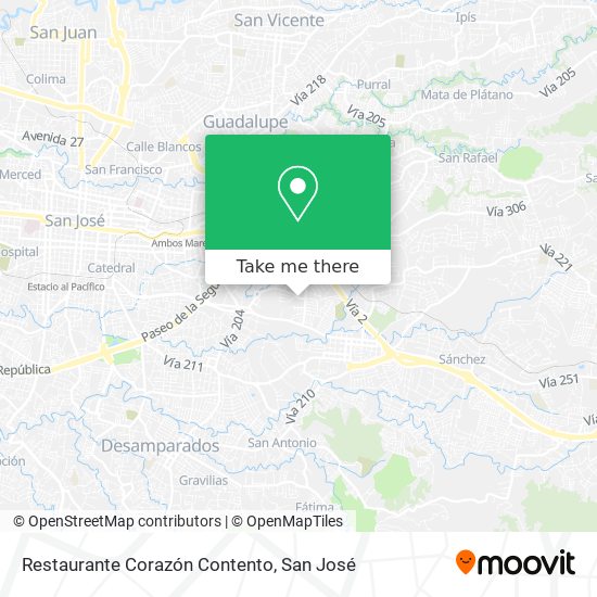 Mapa de Restaurante Corazón Contento