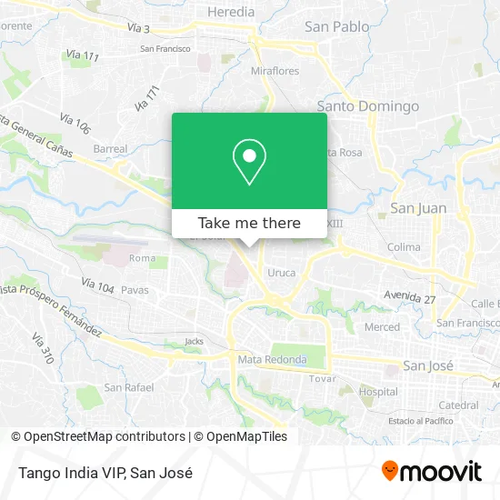 Mapa de Tango India VIP