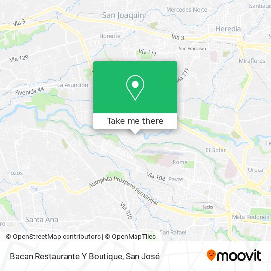 Bacan Restaurante Y Boutique map