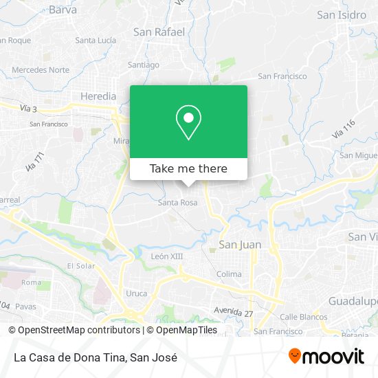 La Casa de Dona Tina map