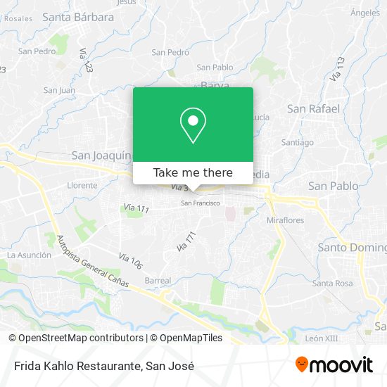 Mapa de Frida Kahlo Restaurante