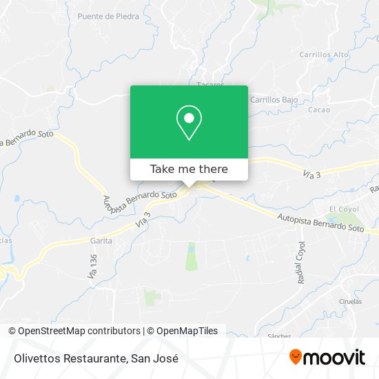 Mapa de Olivettos Restaurante