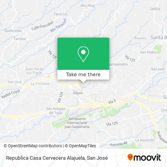 Republica Casa Cervecera Alajuela map