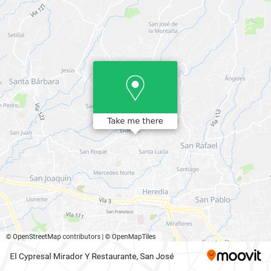 El Cypresal Mirador Y Restaurante map