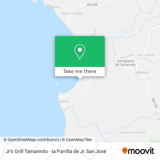 Mapa de Jr's Grill Tamarindo - la Parrilla de Jr